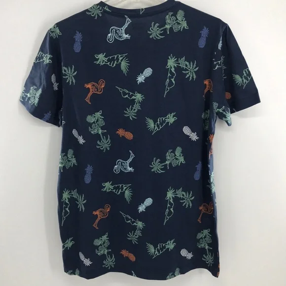 NEW Levis Top Dress Blues Shirt Tropical Print Palm Blue Size Medium - Picture 8 of 14